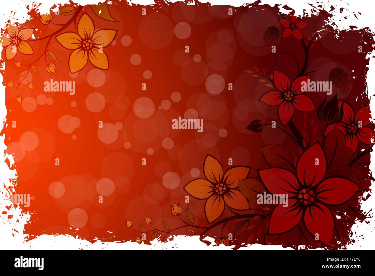 Grungy Flower Background Stock Vector