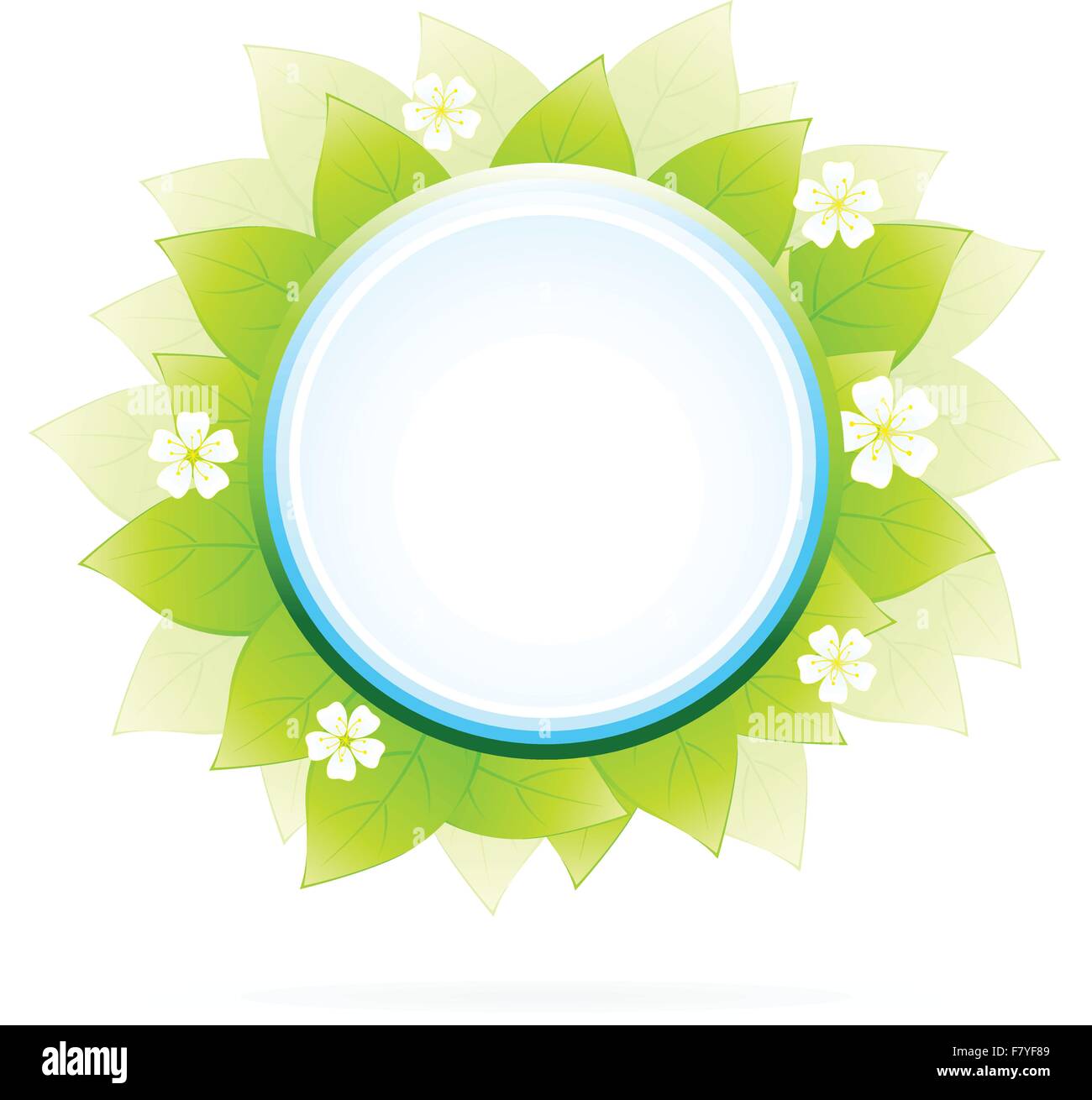 Green floral icon Stock Vector Image & Art - Alamy