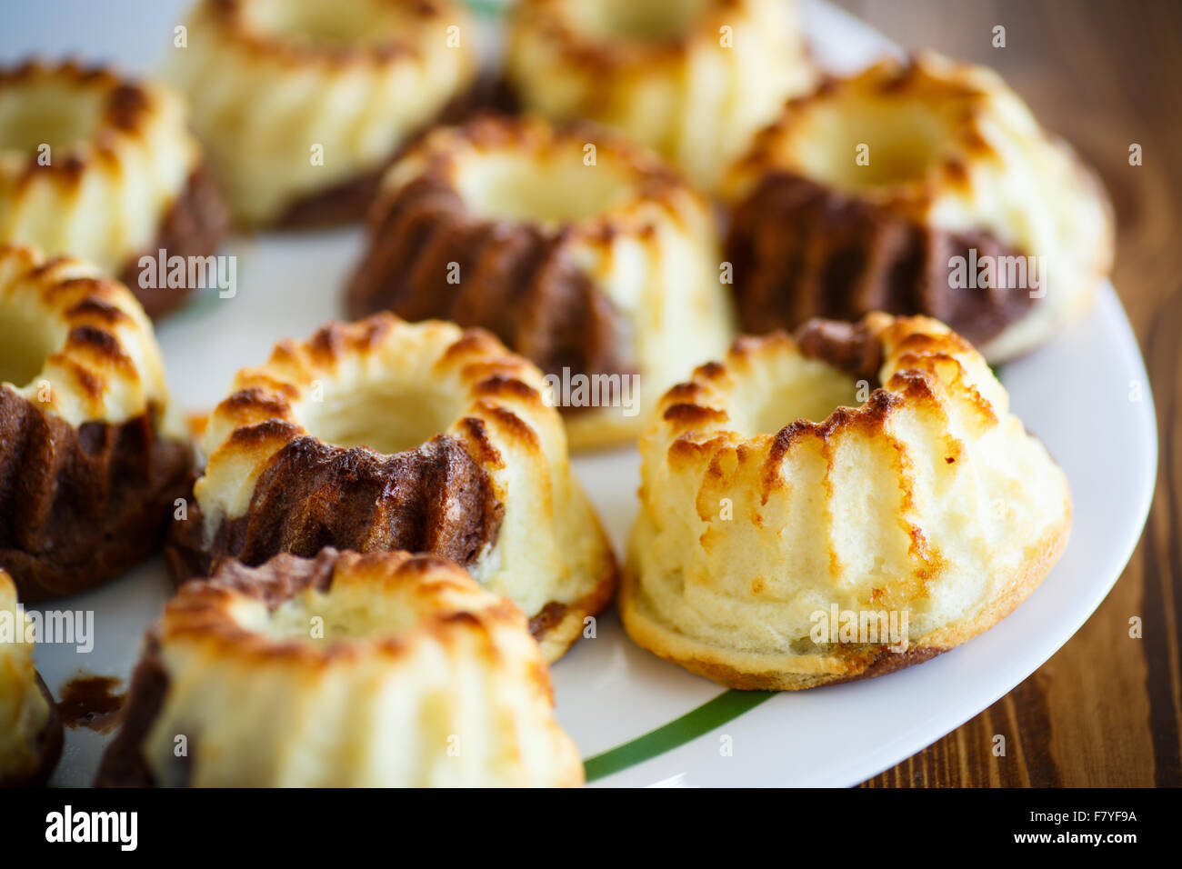 curd sweet chocolate muffins Stock Photo