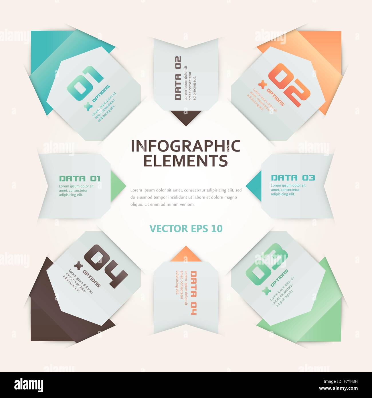 Origami Inforgraphics Modern Origami Style Infographic Illustration Stock Vector Image & Art ...