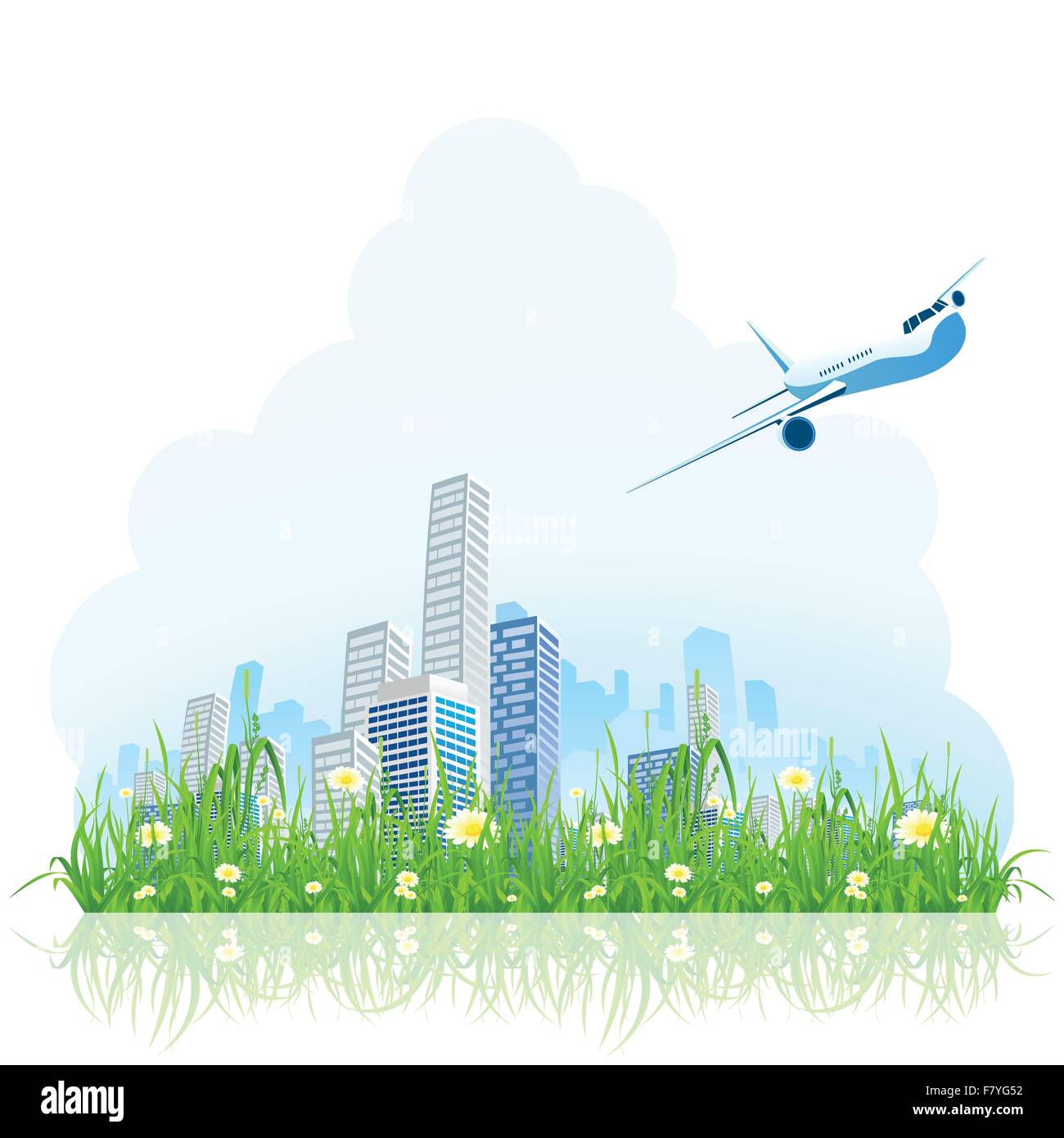City in the green Stock Vector Images - Alamy
