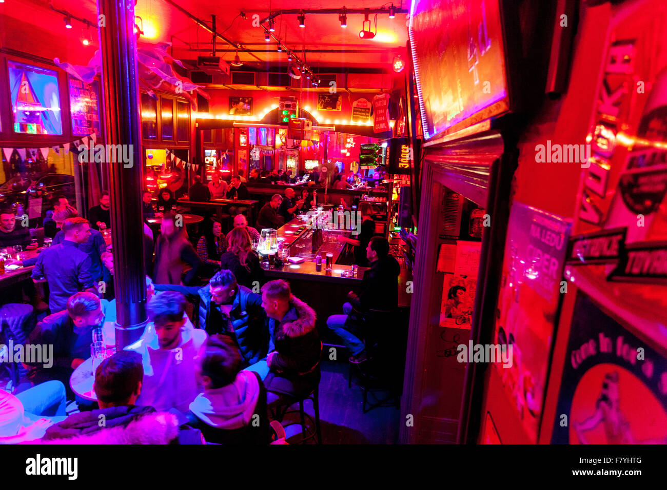 Chapeau Rouge Prague bar nightclub near Old Town Square Prague Nightlife  Czech Republic Europe Stock Photo - Alamy