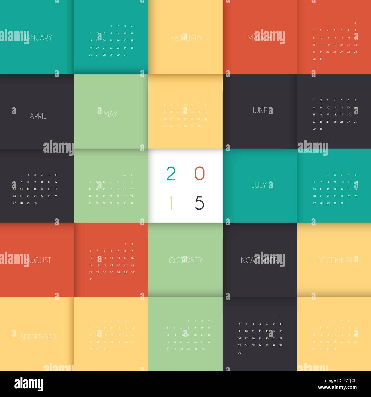 Calendar for 2015 year Stock Vector Image & Art - Alamy