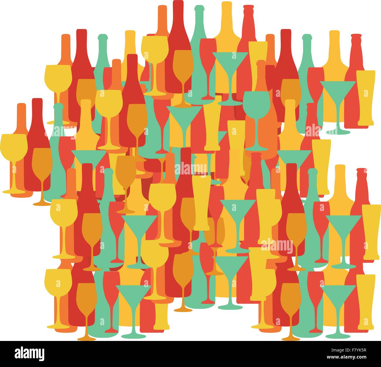 Map of france , provence wine and other drinks design. Stock Vector