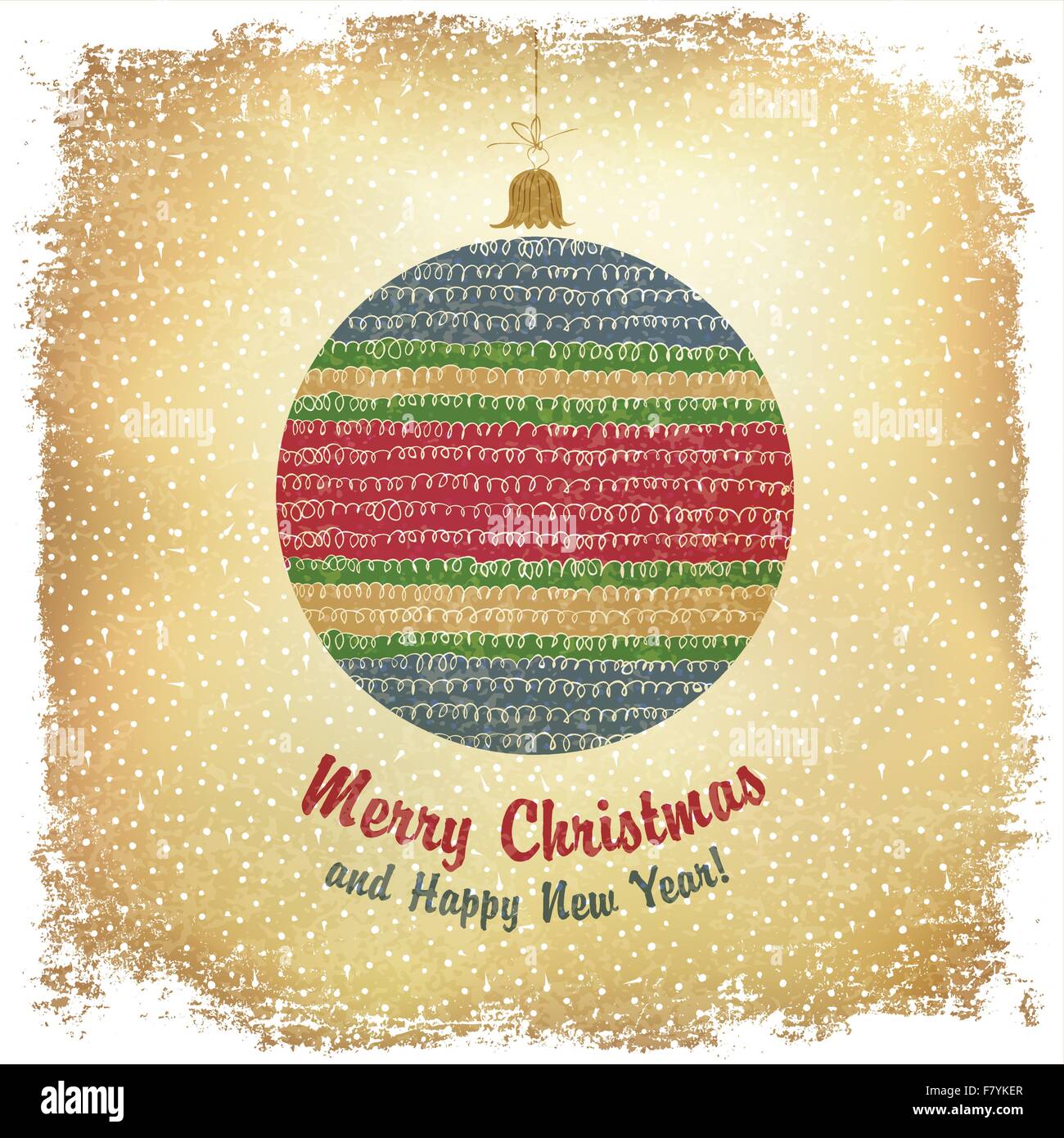 Vintage Christmas Ball. Vector Stock Vector Image & Art - Alamy