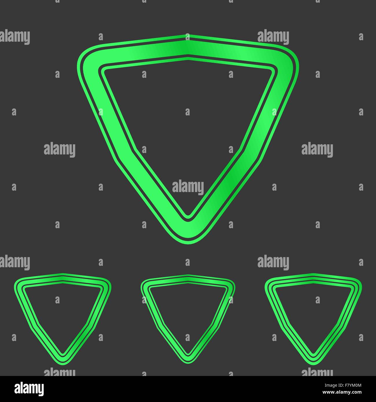 Green line triangle logo design set Stock Vector Image & Art - Alamy
