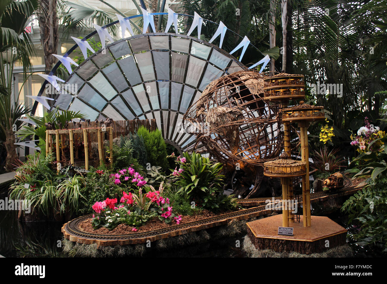 New York Botanical Garden S Holiday Train Show Stock Photo