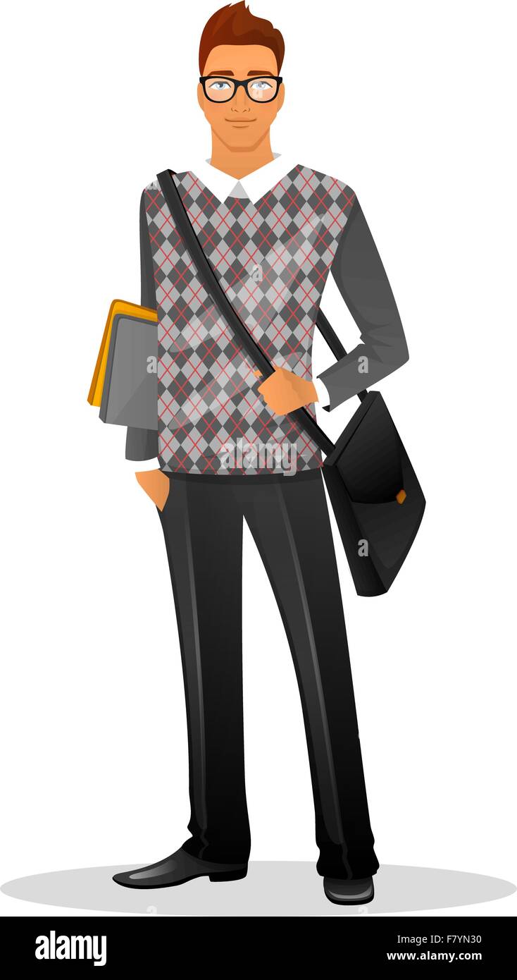 Fashion man character image Stock Vector