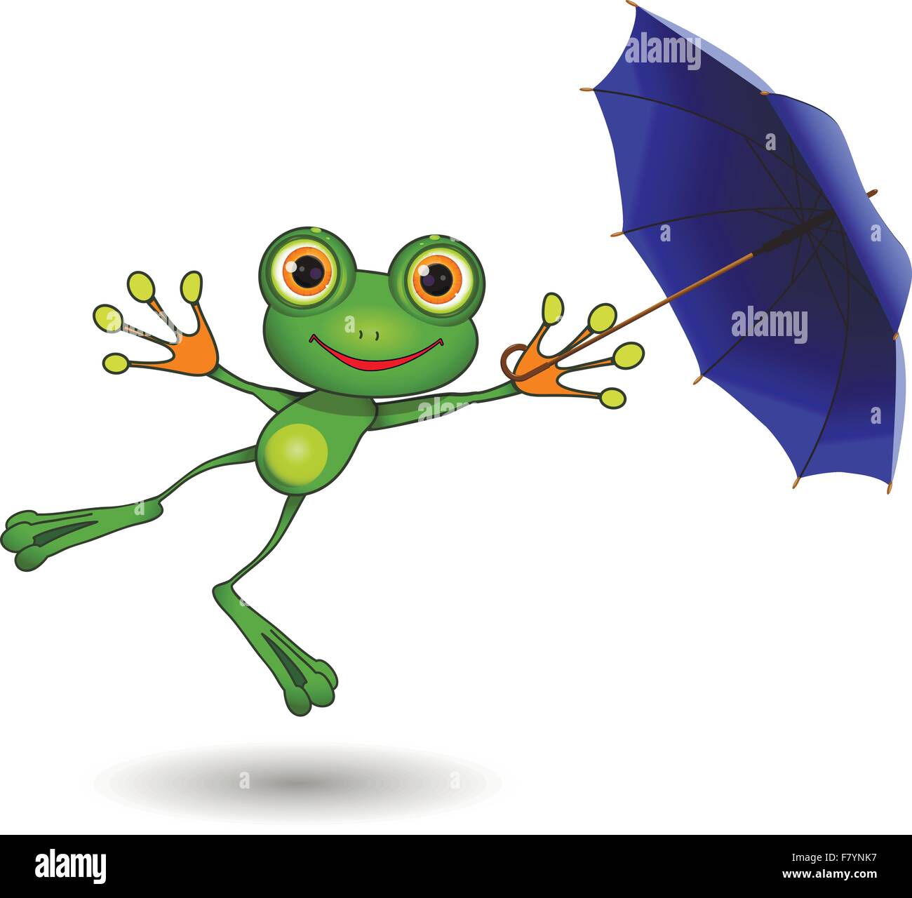 Frog with Umbrella Stock Vector Image & Art - Alamy