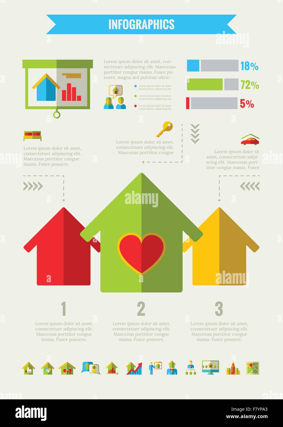 Pie chart real estate infographic hi-res stock photography and images ...