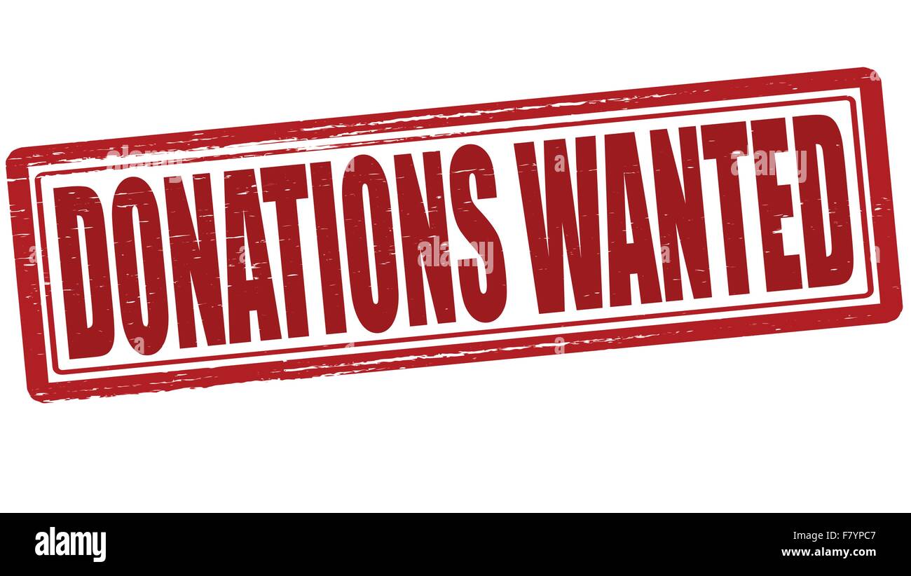 Donations wanted Stock Vector