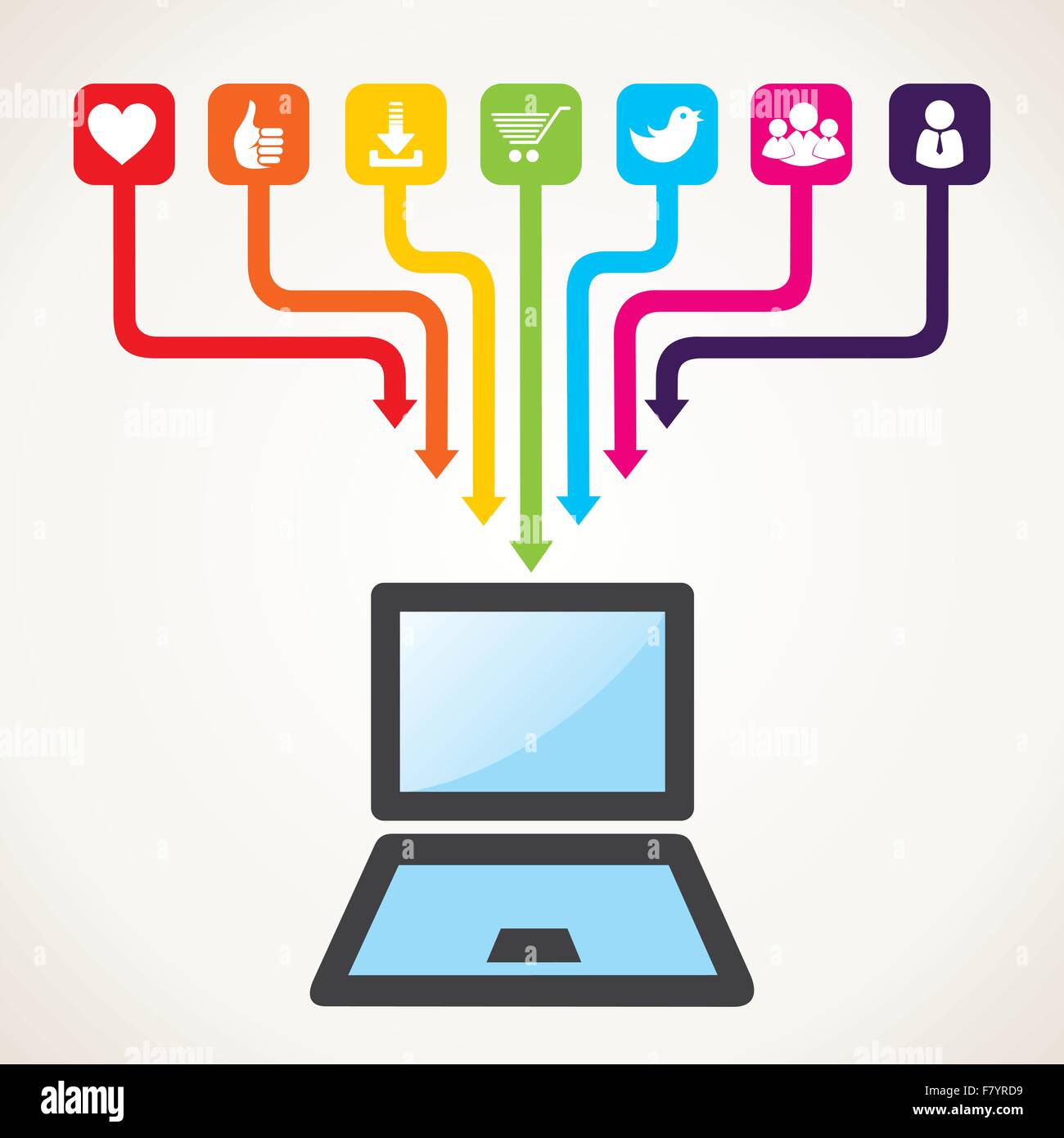 social media icon concept stock vector Stock Vector Image & Art - Alamy