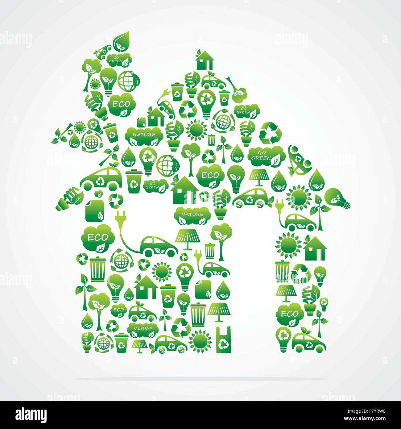green house design with eco green icon Stock Vector Image & Art - Alamy