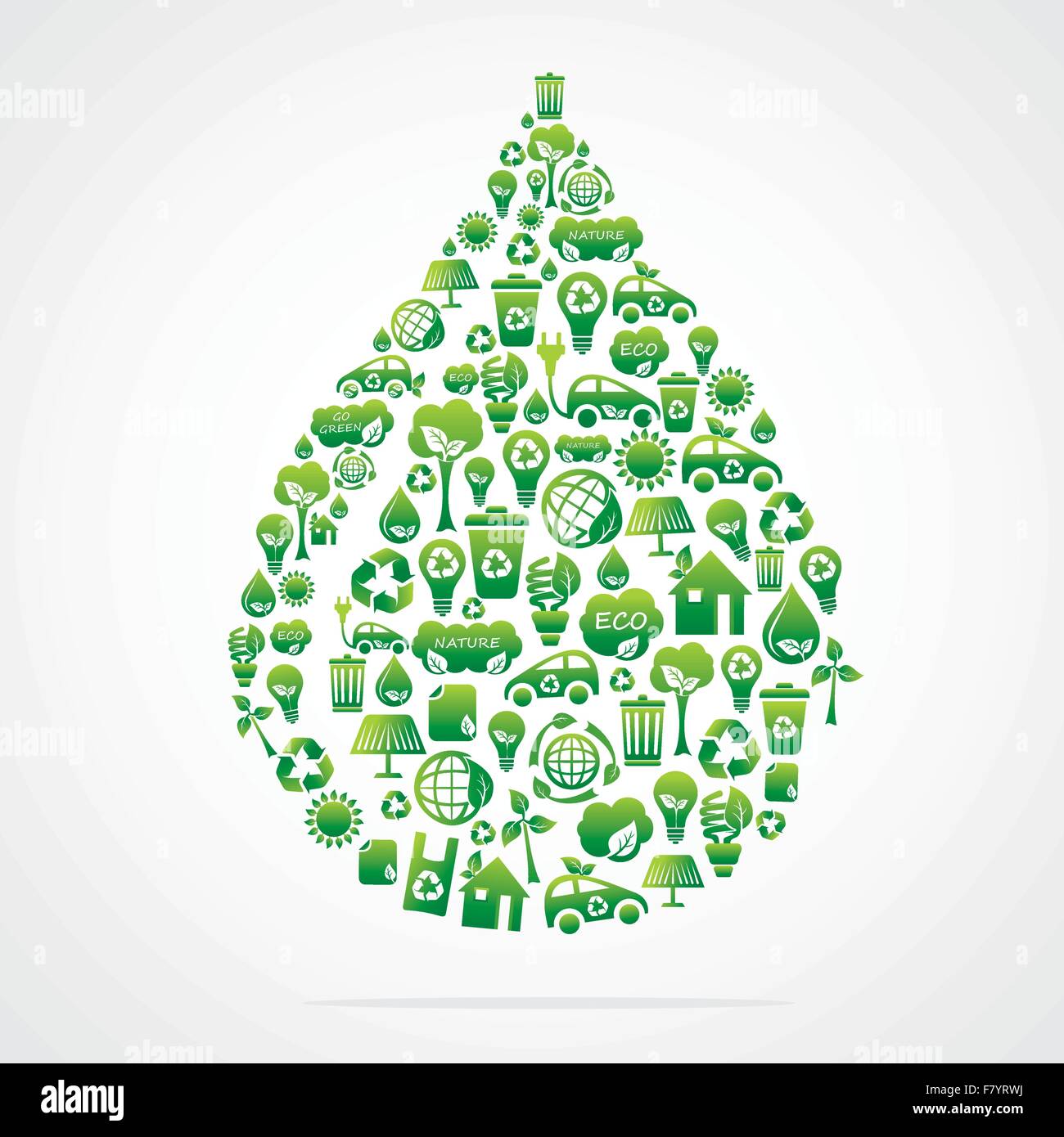 water drop design with eco green icon Stock Vector Image & Art - Alamy