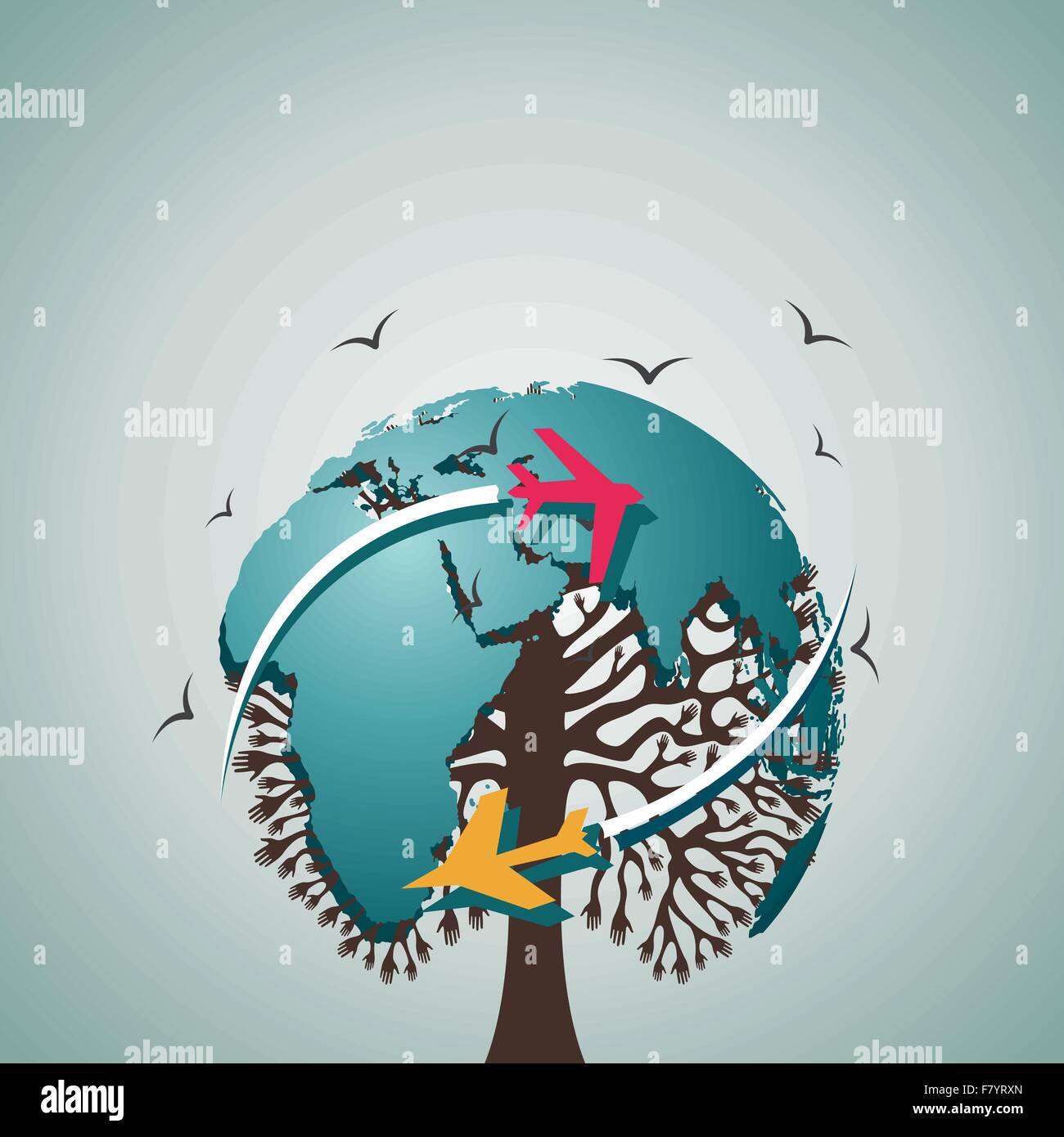 world map tree Stock Vector Image & Art - Alamy
