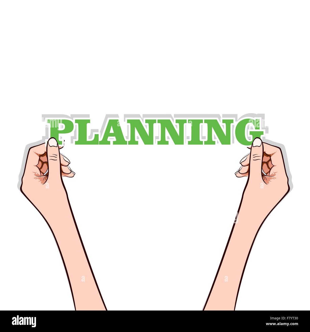 planning word in hand Stock Vector Image & Art Alamy