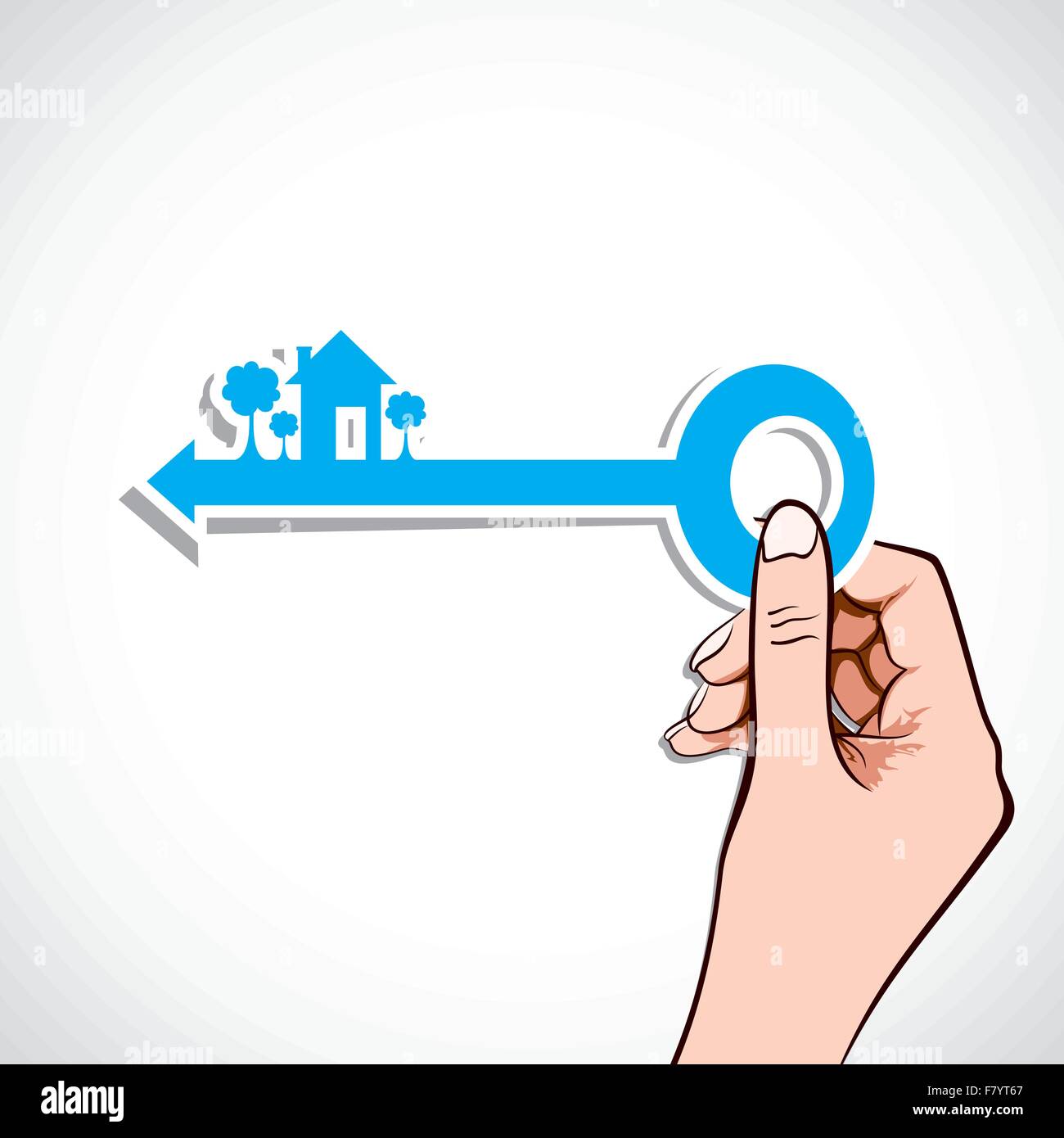 home key in hand Stock Vector Image & Art - Alamy