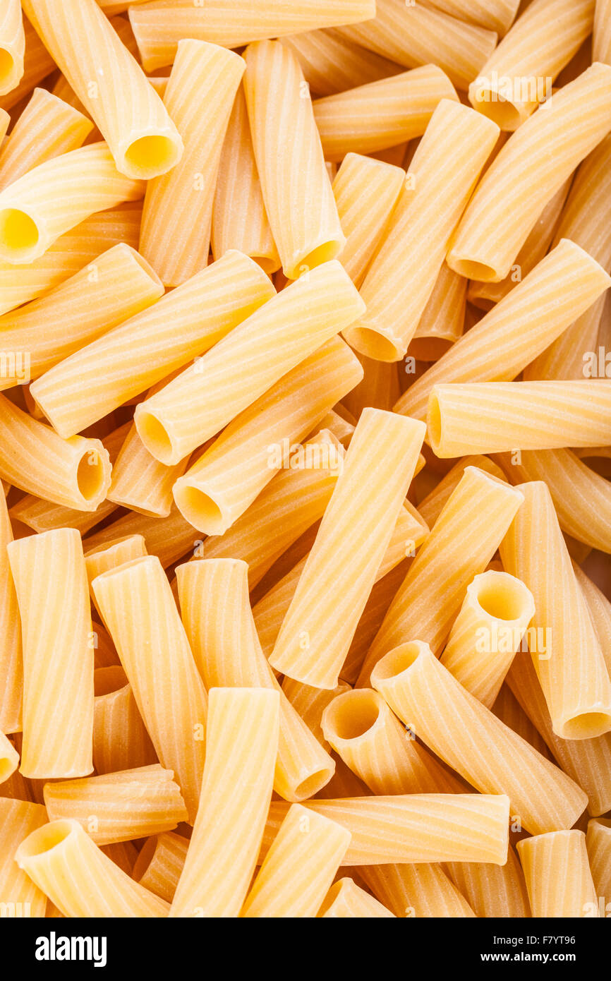 a heap of rigatoni, a typical italian pasta type Stock Photo Alamy