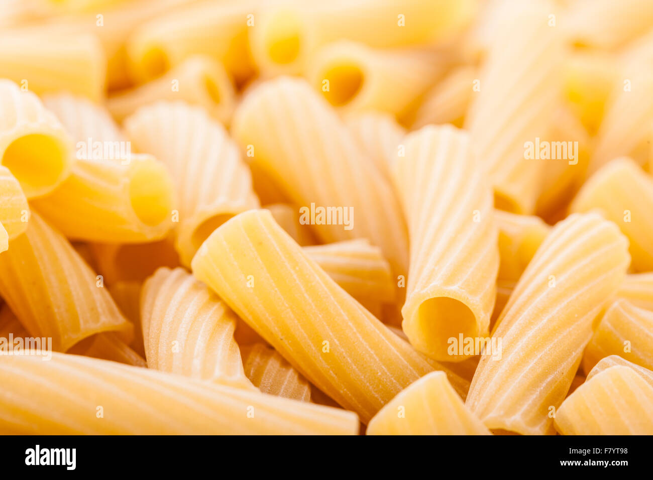 a heap of rigatoni, a typical italian pasta type Stock Photo Alamy
