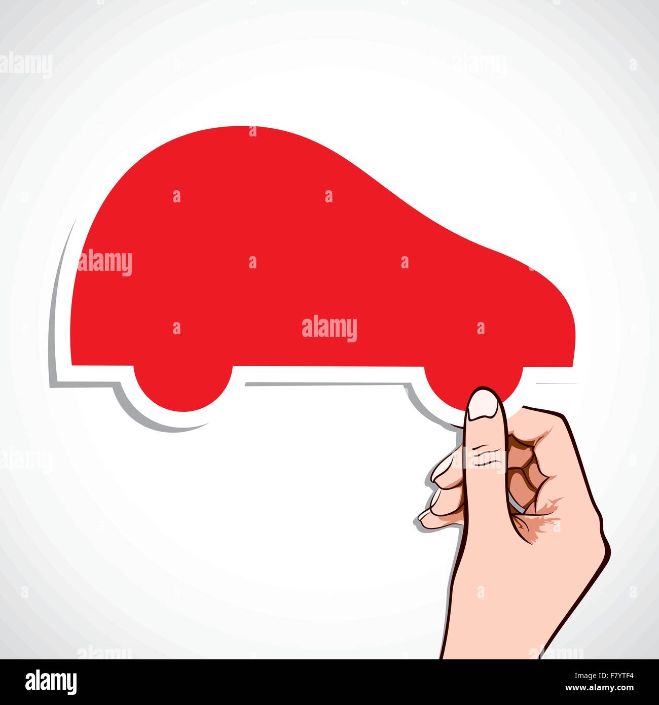 red car sticker in hand Stock Vector Image & Art Alamy
