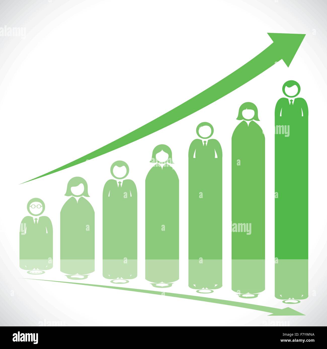 green business people stock market graph Stock Vector