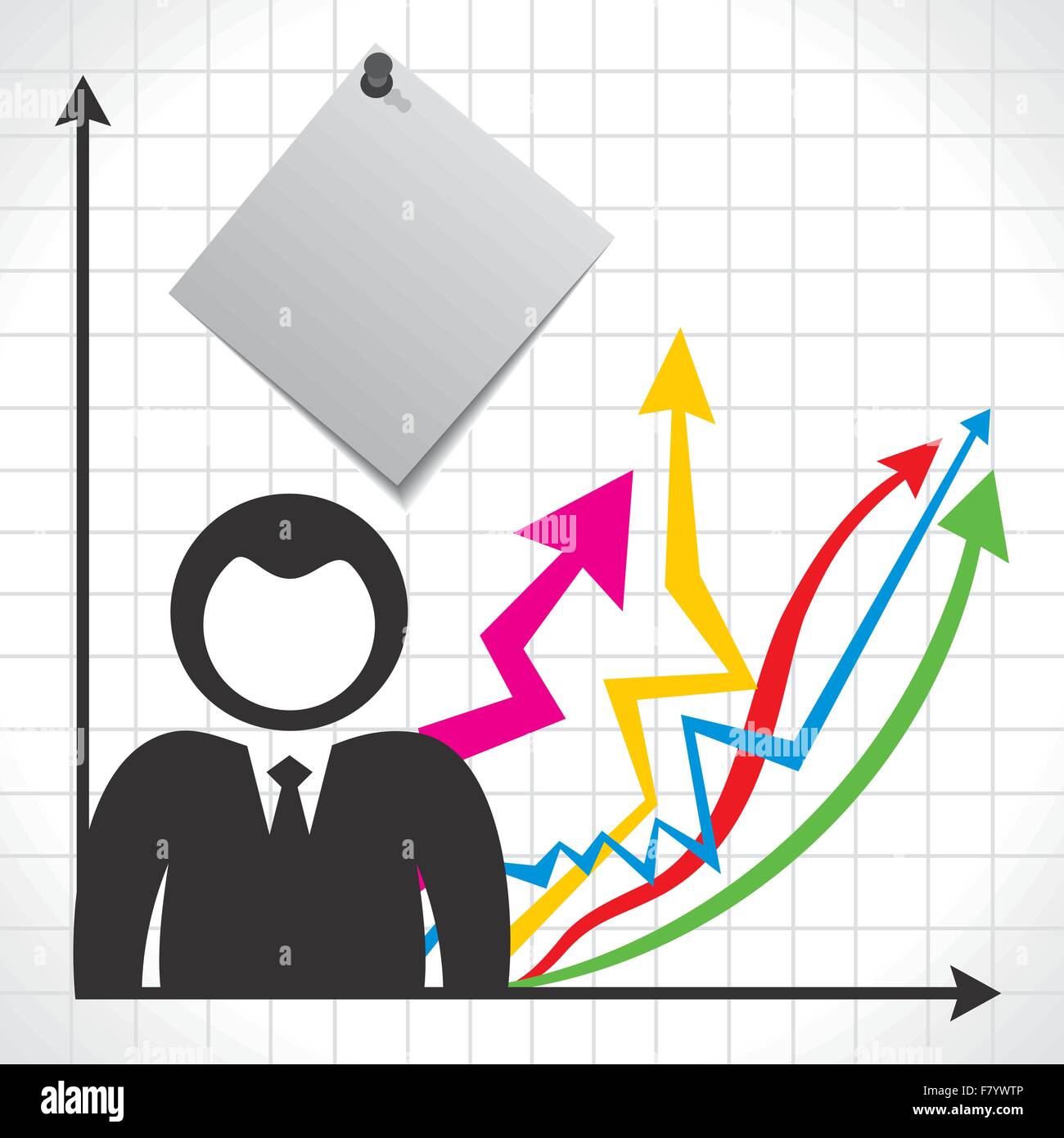 businessmen and background with market graph Stock Vector Image & Art ...