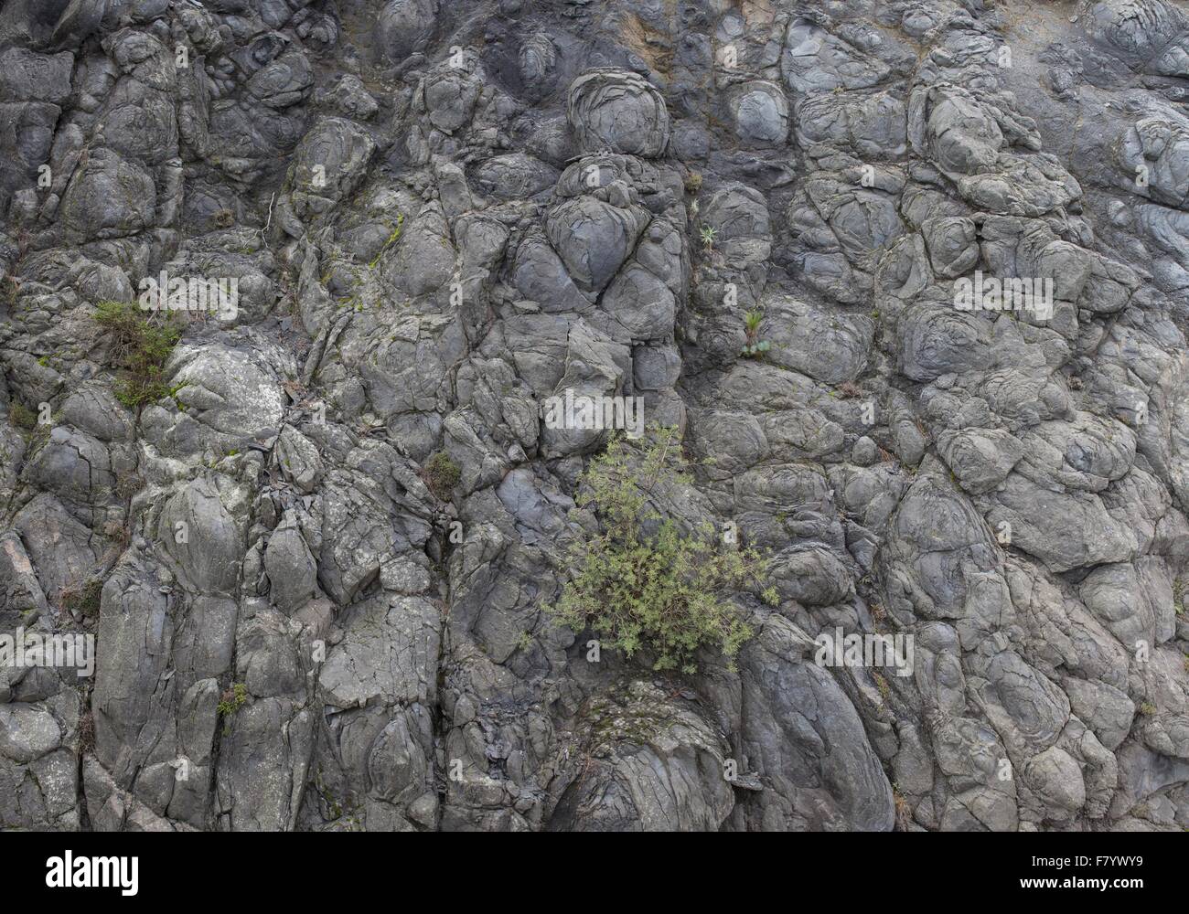 grey mountain rock panorama background - stome texture Stock Photo