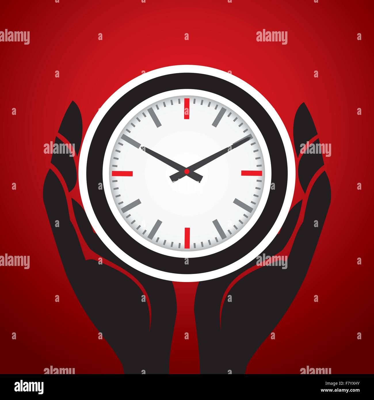clock in hand Stock Vector Image & Art Alamy