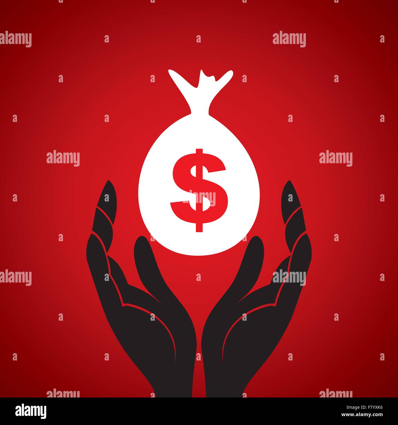 saving money concept under hand stock vector Stock Vector Image & Art ...