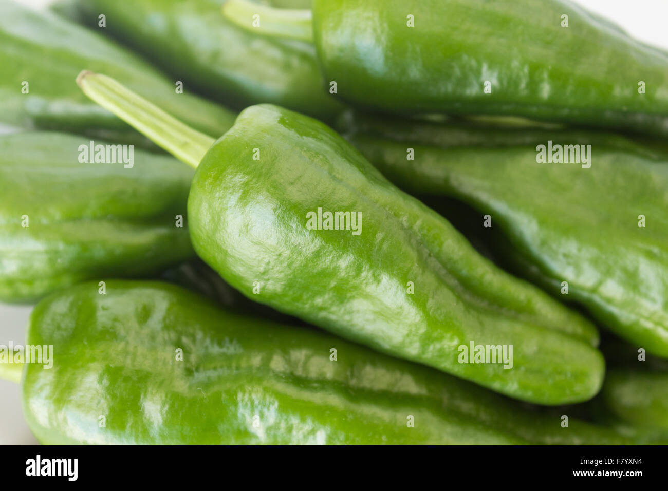 small green bell peppers - sweet pepper Stock Photo