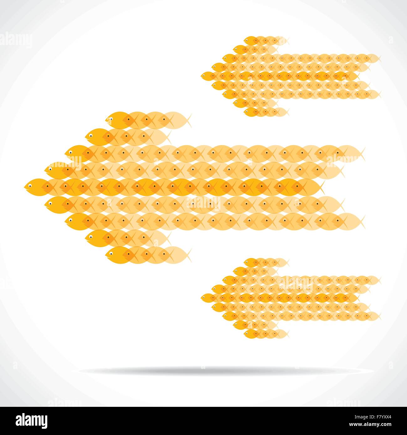 abstract arrow moving design with group of fish stock vector Stock ...