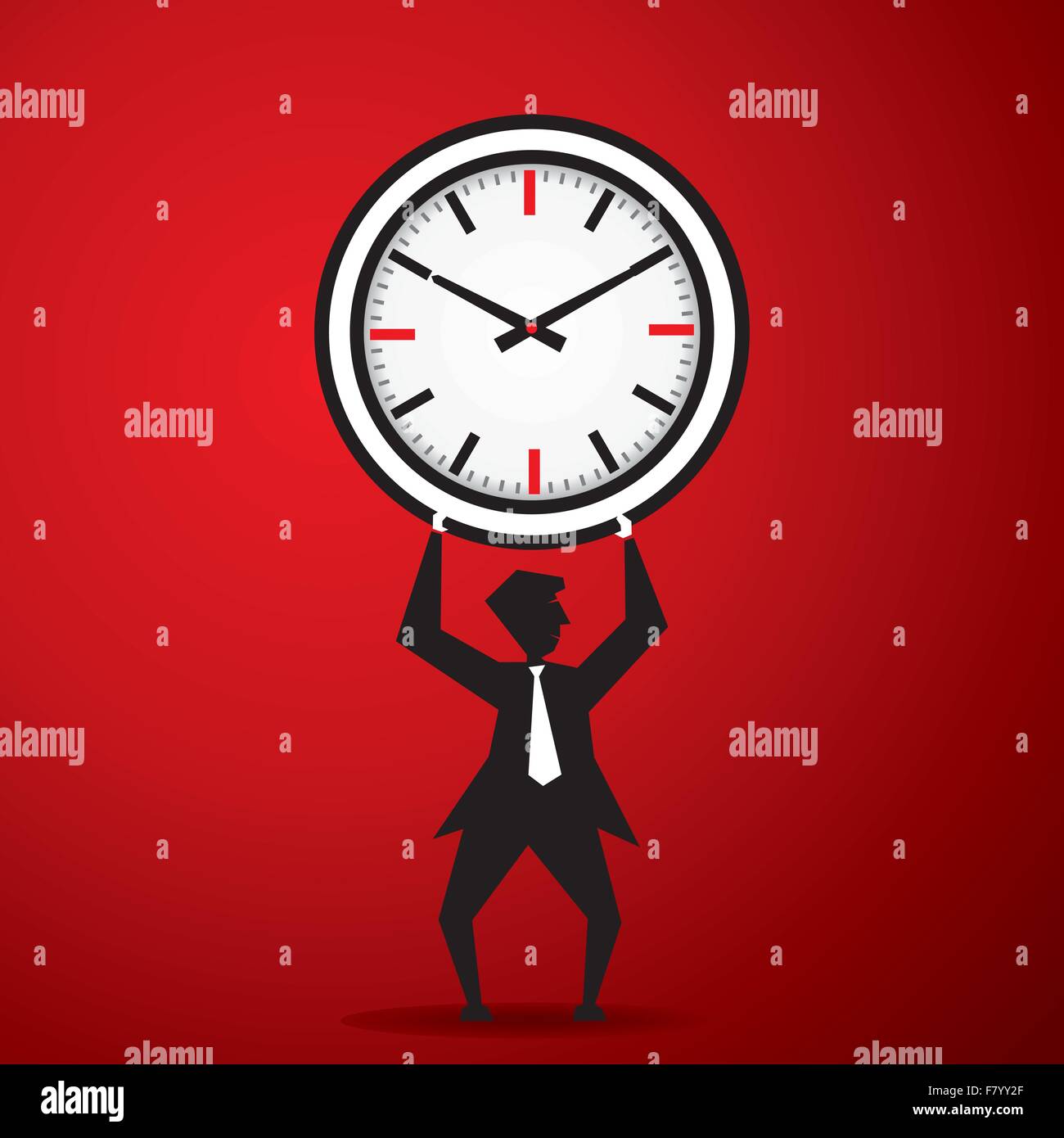 Big clock on man Stock Vector Image & Art - Alamy