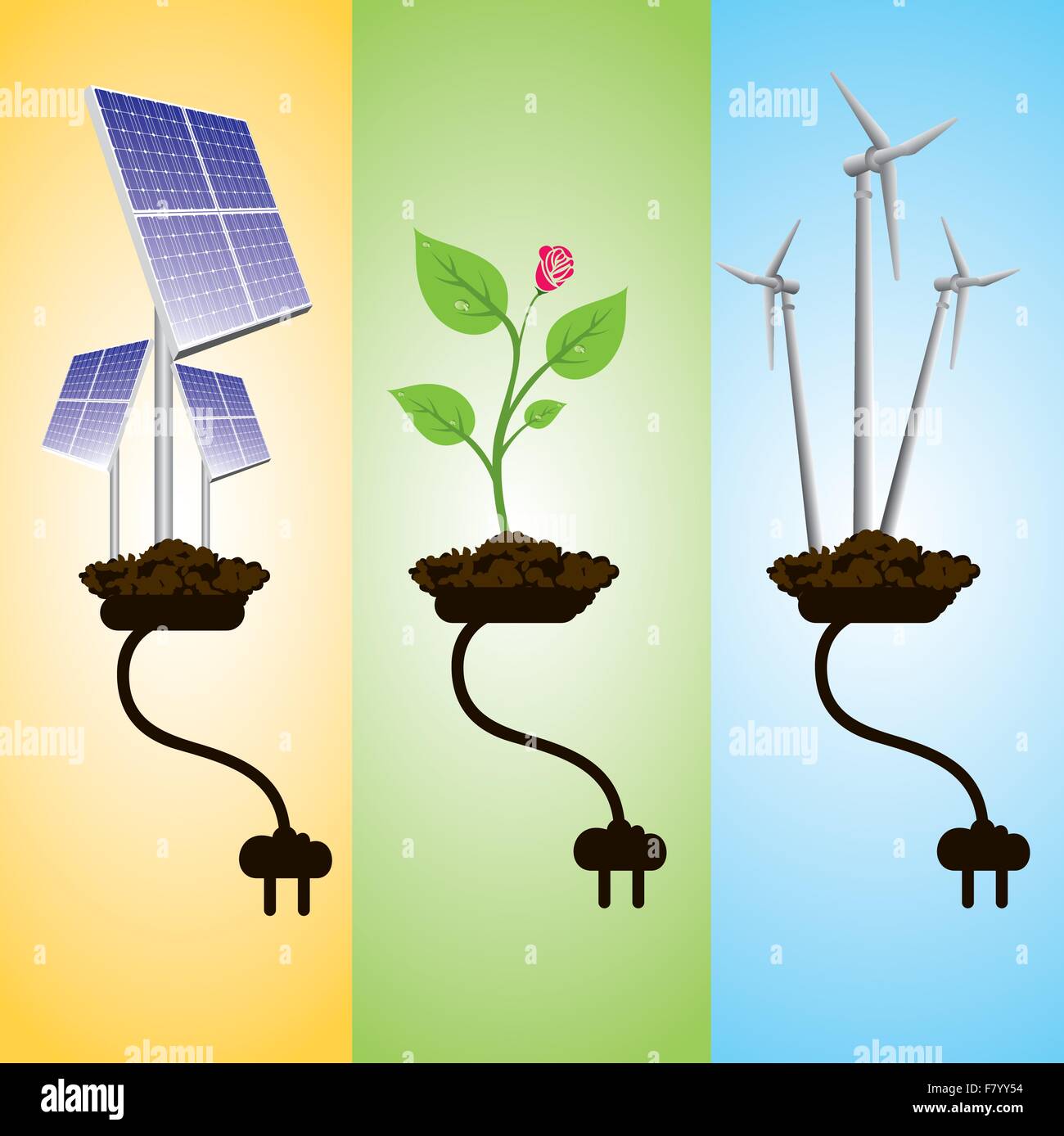 renewable energy concept Stock Vector