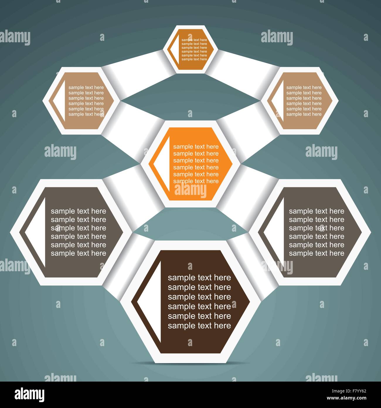 creative retro hexagon infographics Stock Vector Image & Art - Alamy