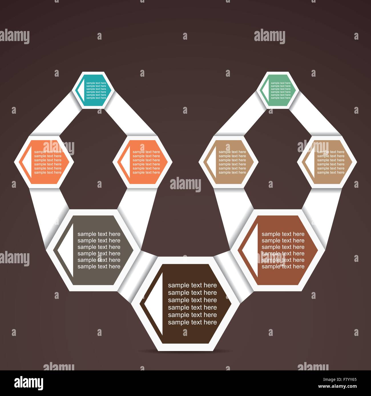 creative retro hexagon infographics Stock Vector Image & Art - Alamy