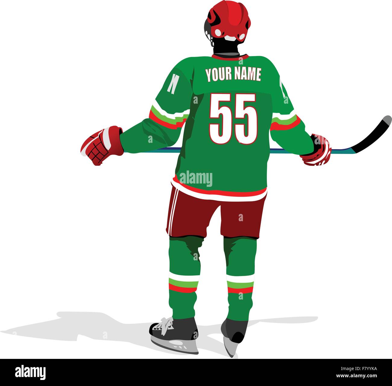 Ice hockey player. Vector illustration Stock Vector Image & Art Alamy
