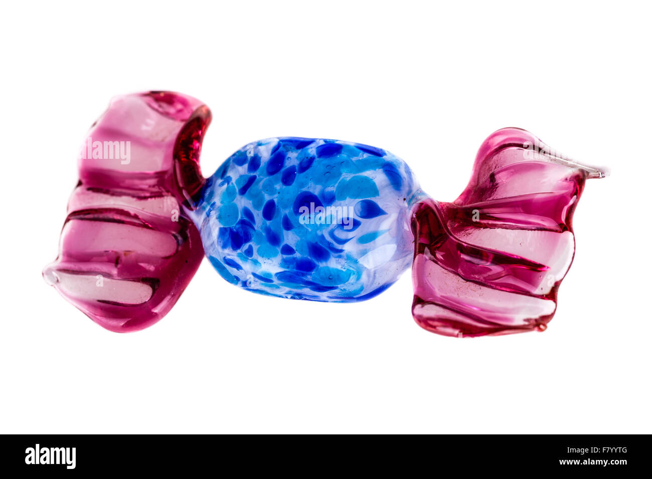 a venetian glass candy isolated over a white background Stock Photo