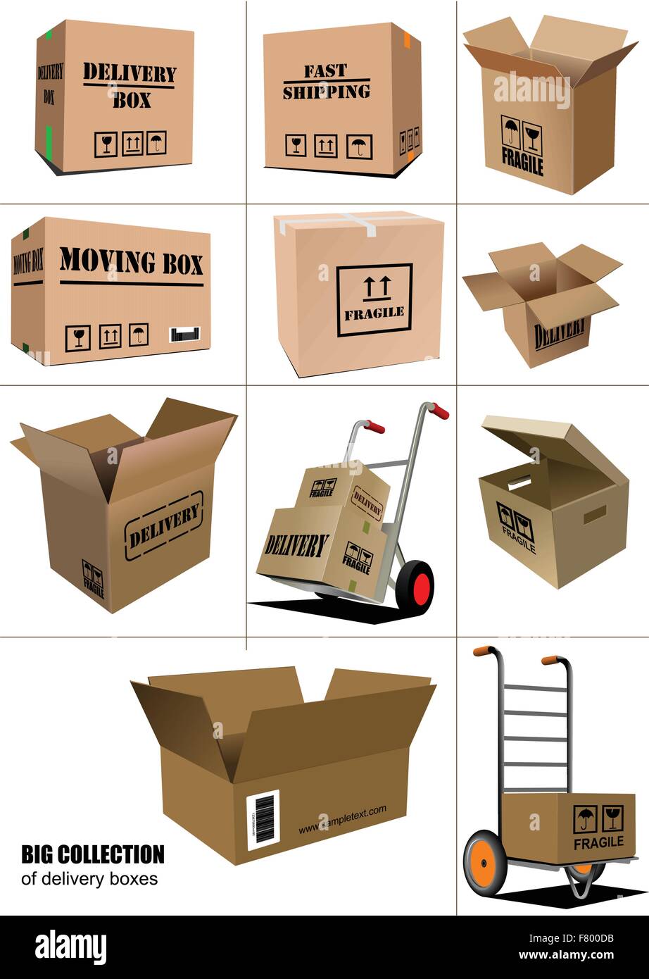 Delivery equipment collection.Colored vector illustration for de Stock ...