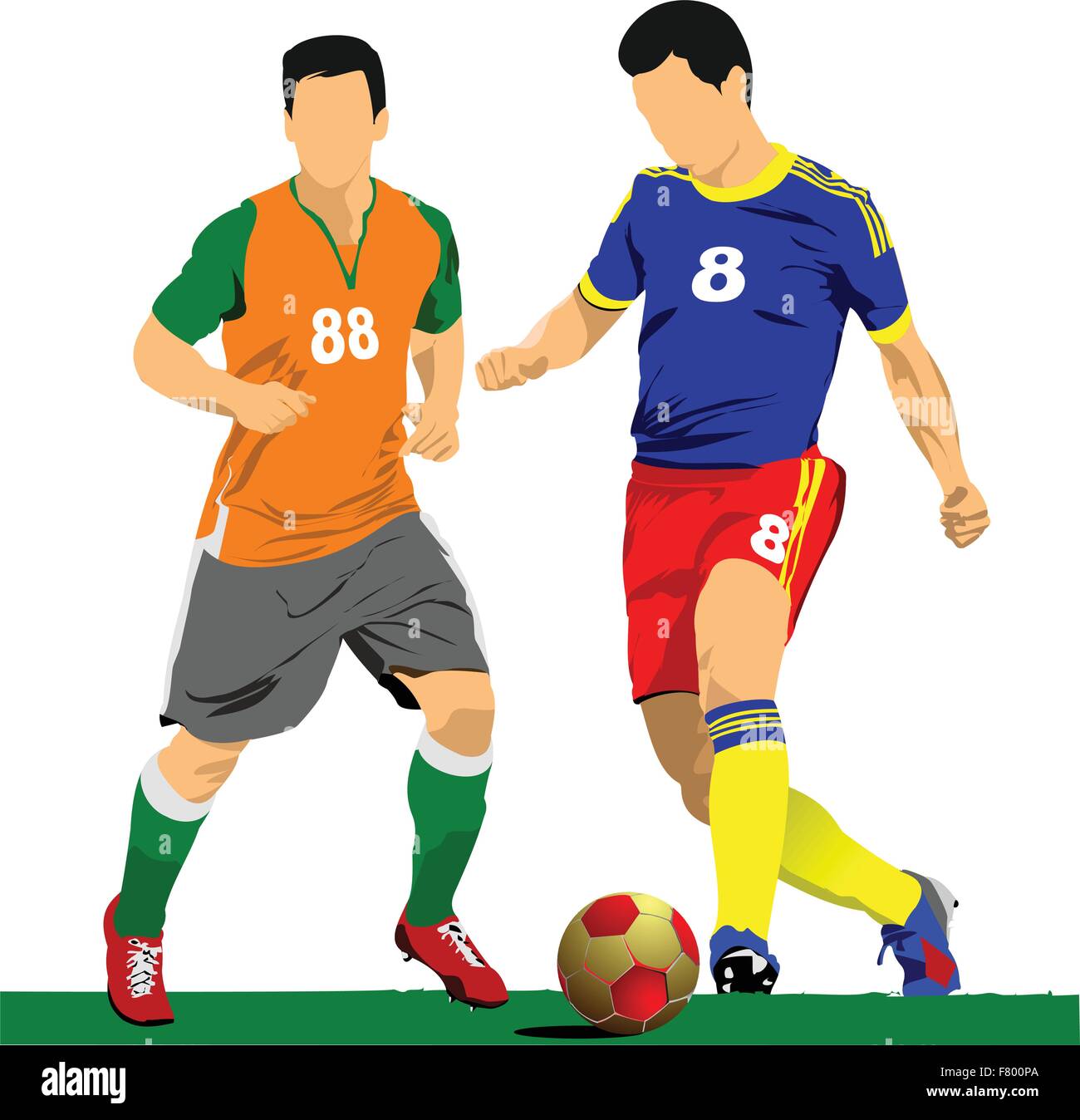 Soccer player poster. Football player. Vector illustration Stock Vector ...