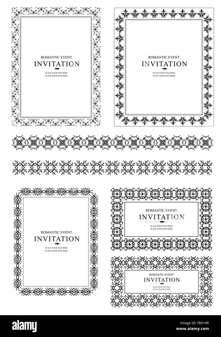 Collection of ornate vector frames Stock Vector Image & Art - Alamy