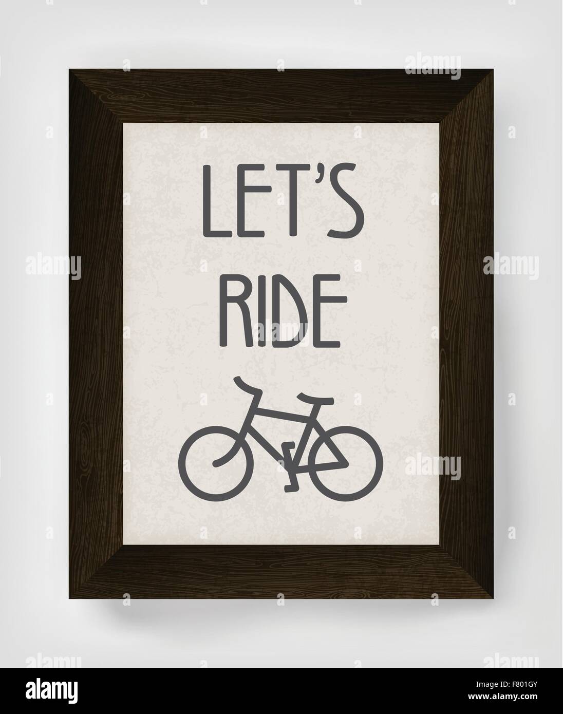 Vintage bicycle poster illustration. Stock Vector