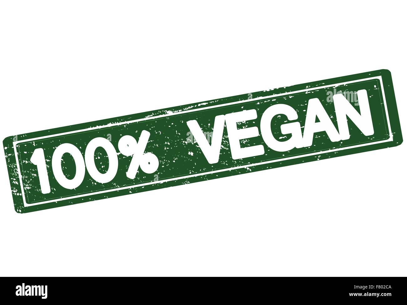 One hundred percent vegan Stock Vector