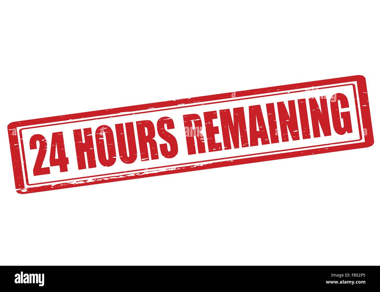Twenty four hours remaining Stock Vector Image & Art Alamy