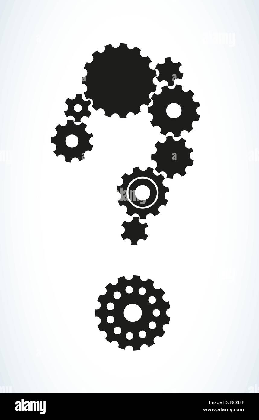 question mark created from cog wheels Stock Vector Image & Art Alamy