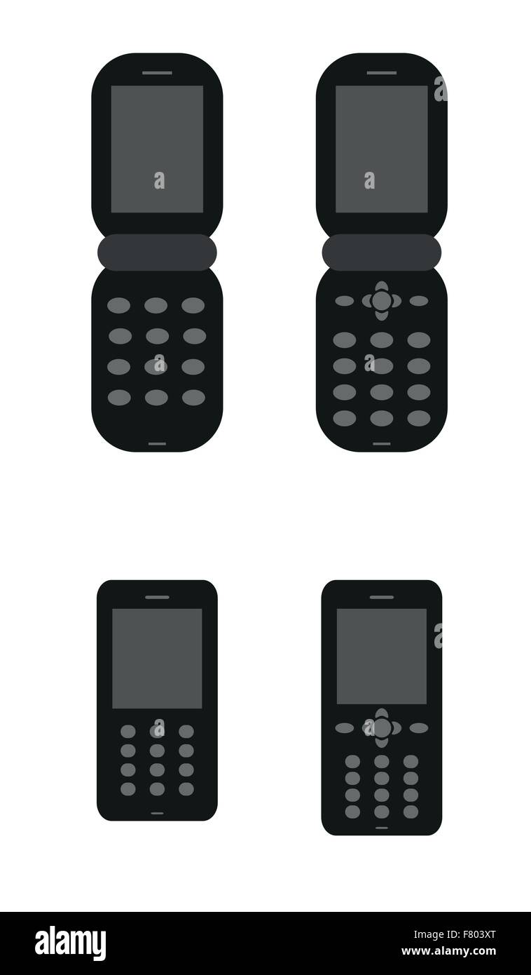 old classic mobil phones Stock Vector
