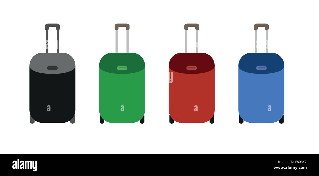 suitcases on wheels Stock Vector Image & Art Alamy