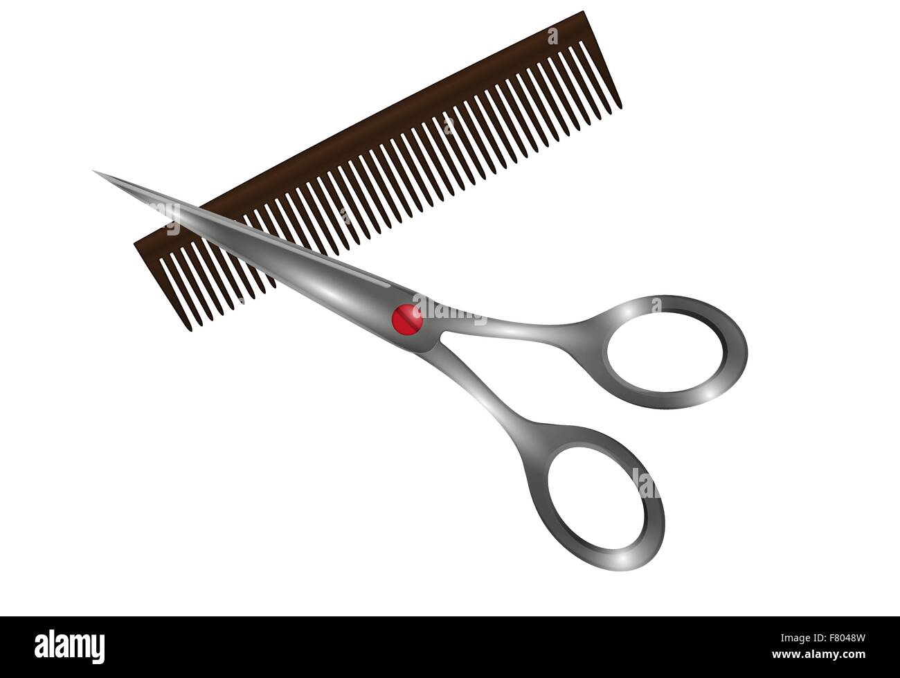 small comb and scissors Stock Vector Image & Art Alamy