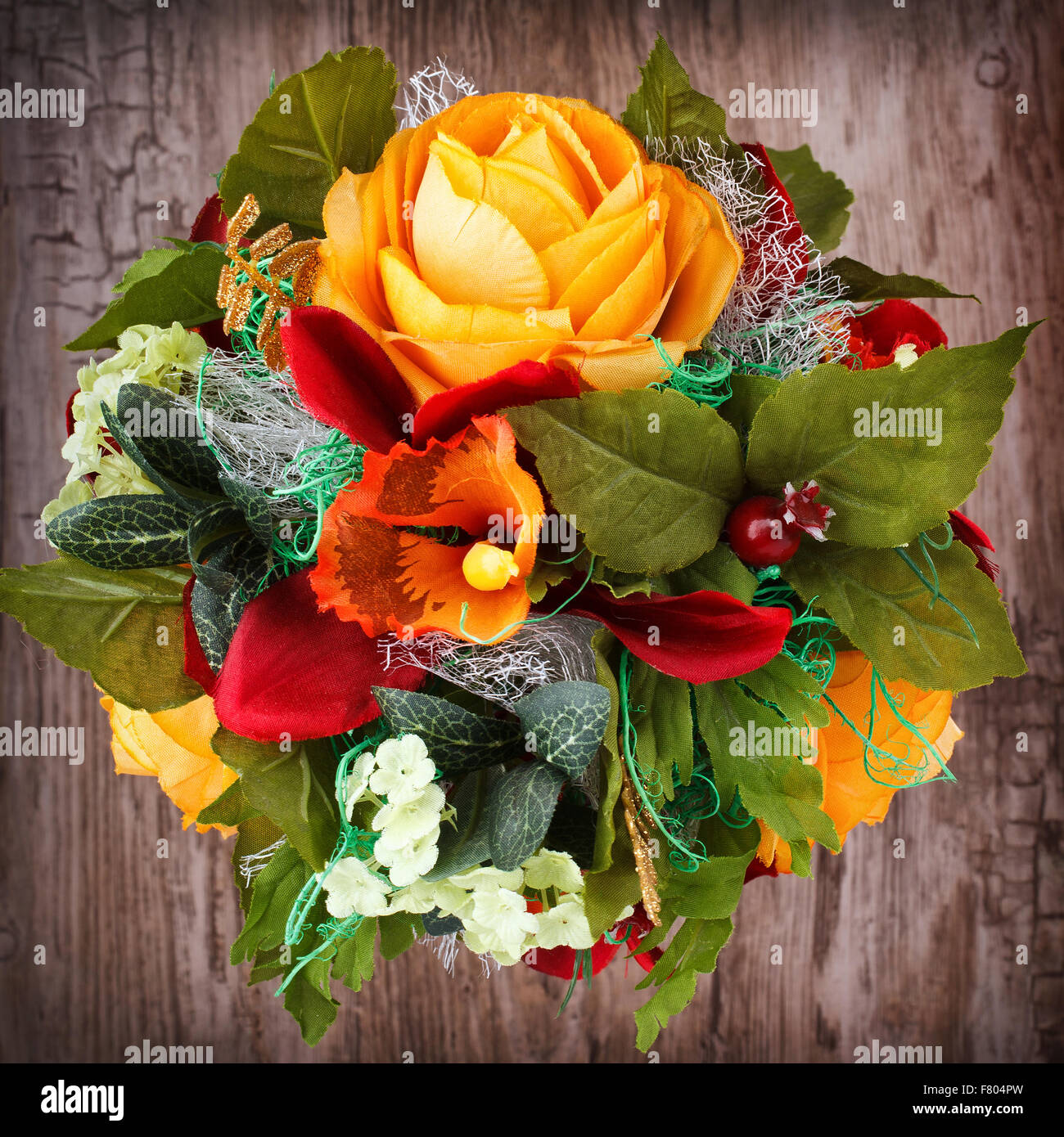bouquet of artificial flowers Stock Photo Alamy