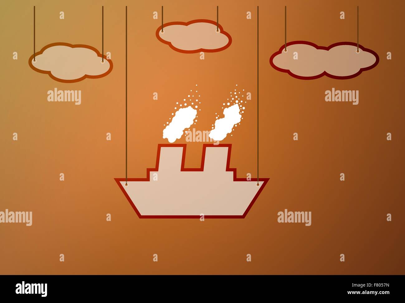 orange background with ship Stock Vector Image & Art - Alamy