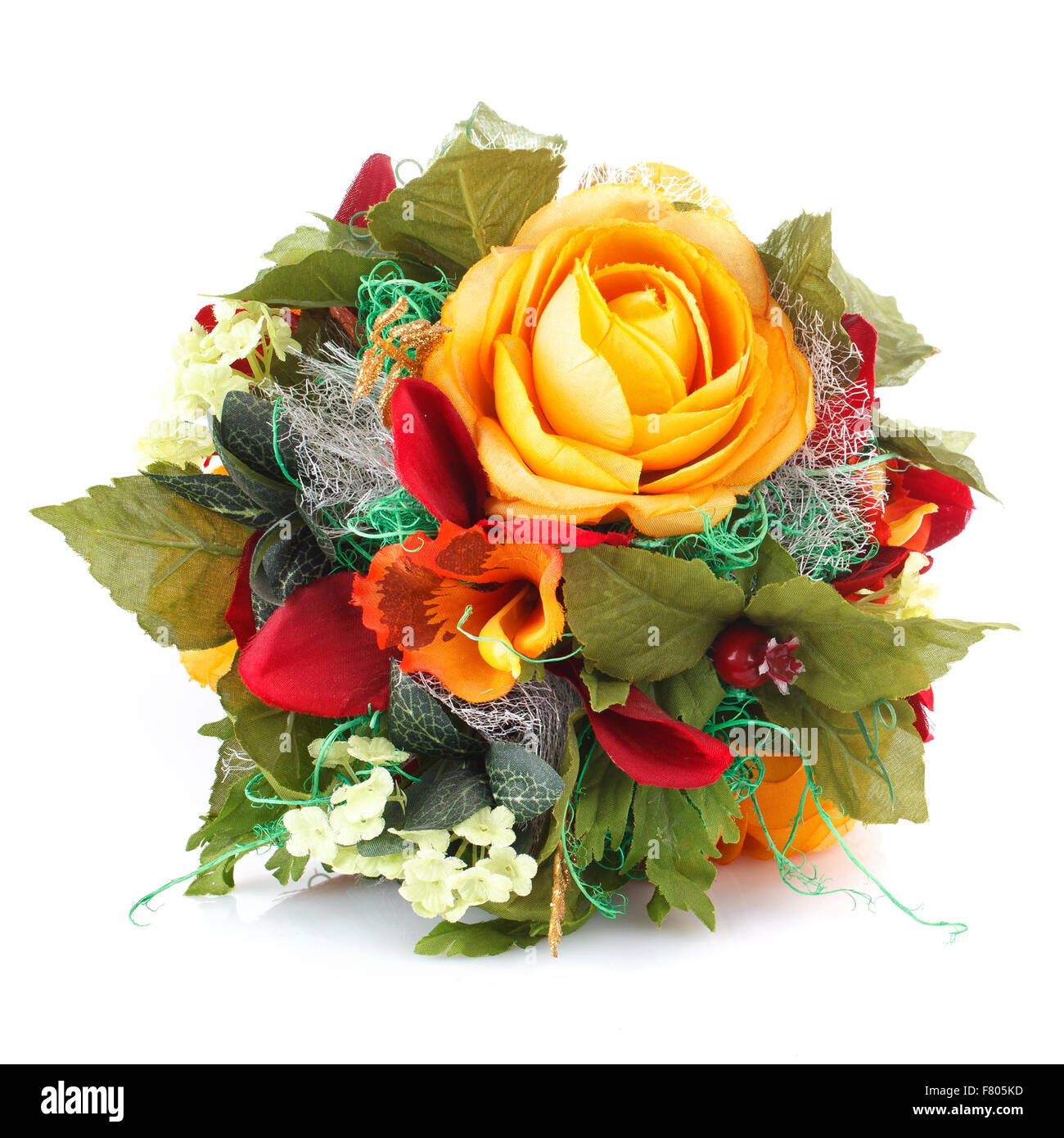 bouquet of artificial flowers Stock Photo